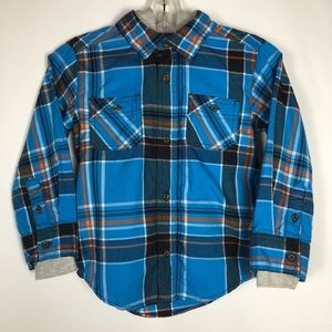 Carters long sleeve button down with hood